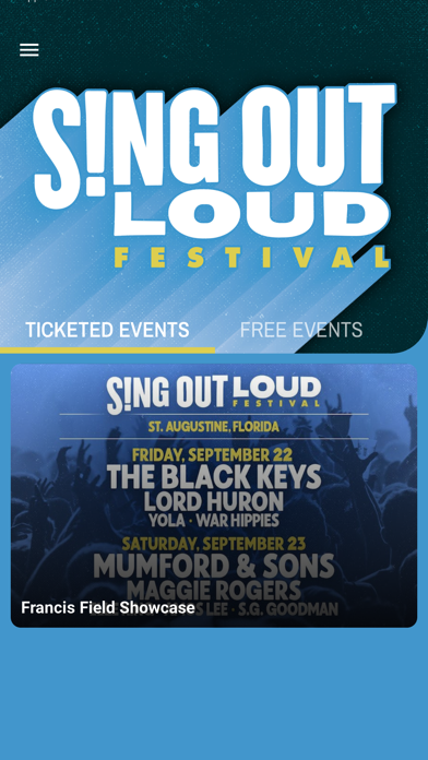 Sing Out Loud Festival App Screenshot