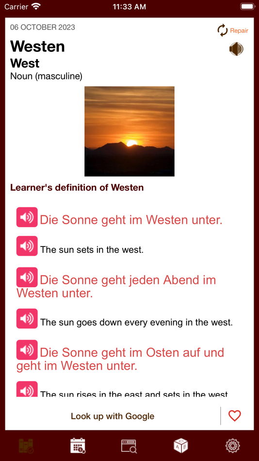 German Word of the Day - 1.2.10 - (iOS)
