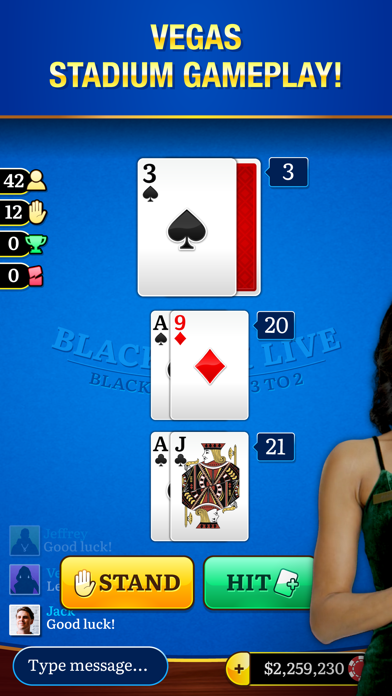 Blackjack Live Casino Screenshot