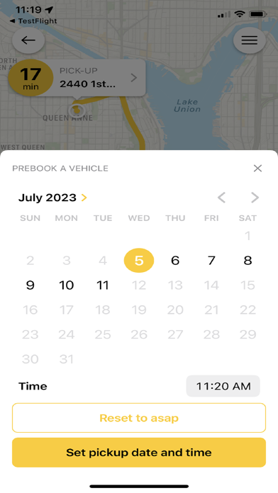 Seattle Yellow Cab. Screenshot