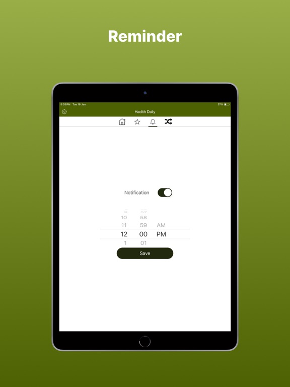 Daily Hadith Islamic App iPad screenshot 4 - Reference app