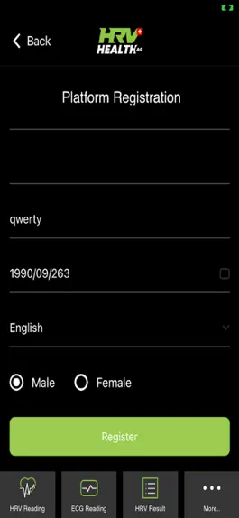Game screenshot HRV Health basic apk