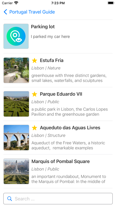 Portugal Tourist Attractions Screenshot