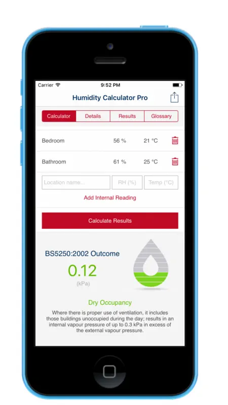 Humidity Calculator Pro screenshot 2 of 4