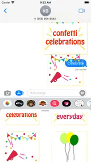 How to cancel & delete confetti celebrations stickers 4