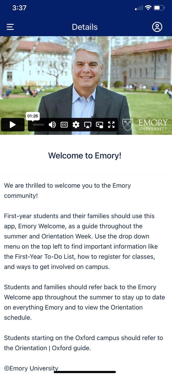 Emory Welcome