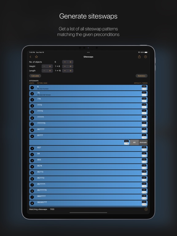 Screenshot #5 pour Juggle Pro - Siteswap Lab