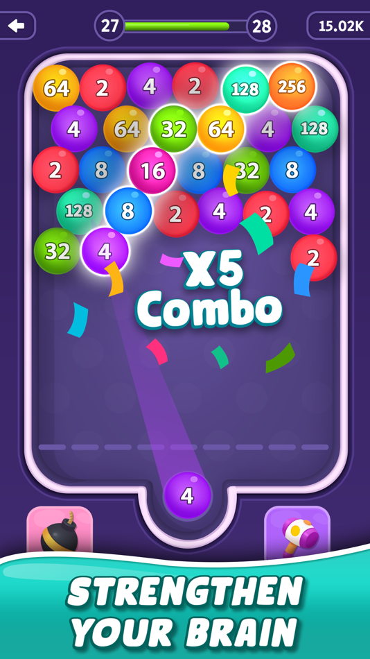 #5. Bubble Merge - 2048 (iOS) 由: Jaymin Sorathiya