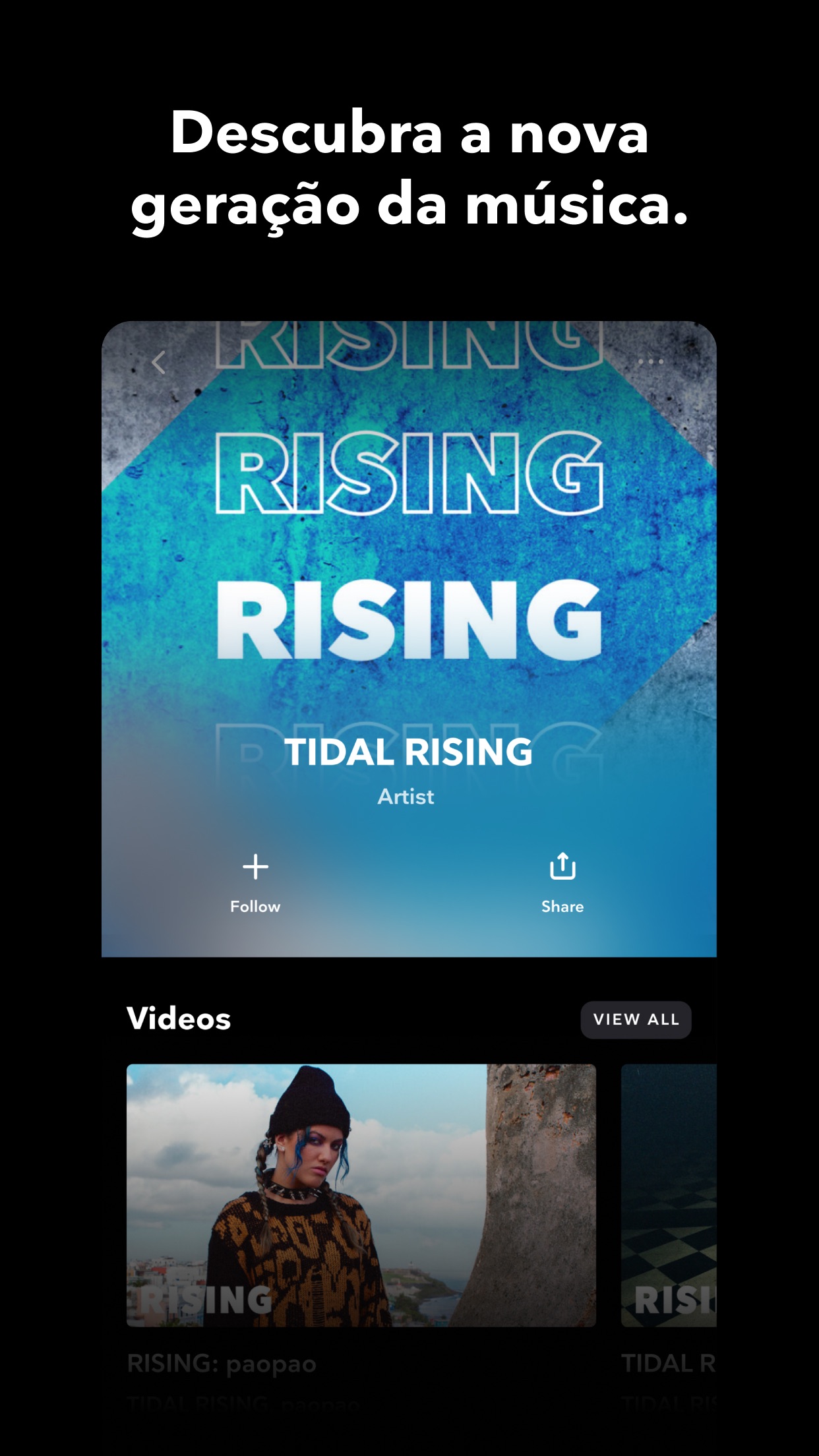 Screenshot do app TIDAL: Áudio HiFi