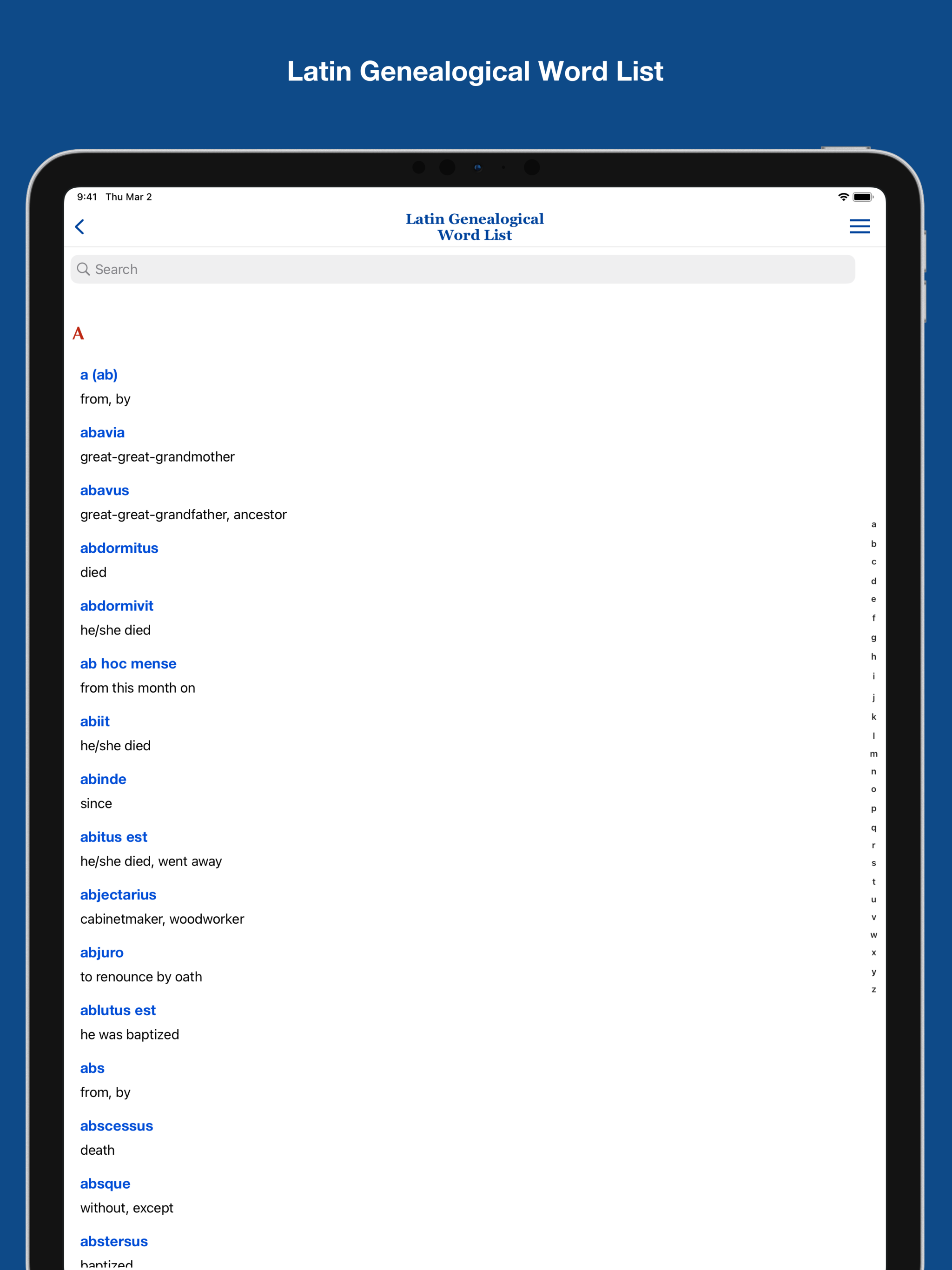 Latin Word List Collection screenshot 15