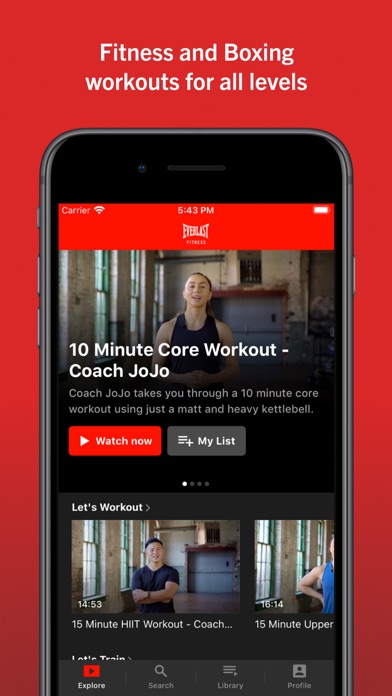 Everlast Fitness Screenshot