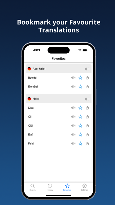 German-Portuguese Dictionary + Screenshot