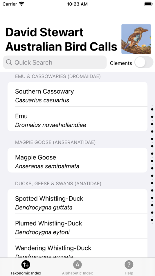 #2. Stewart Australian Bird Calls (iOS) Podle: mydigitalearth.com