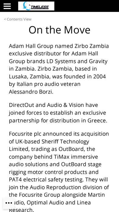 FRONT of HOUSE (FOH) Magazine Screenshot
