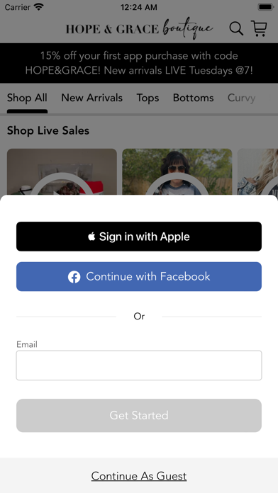 Hope & Grace Boutique Screenshot