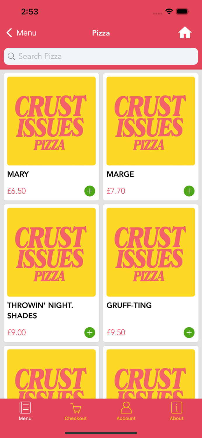 Crust Issues Pizza