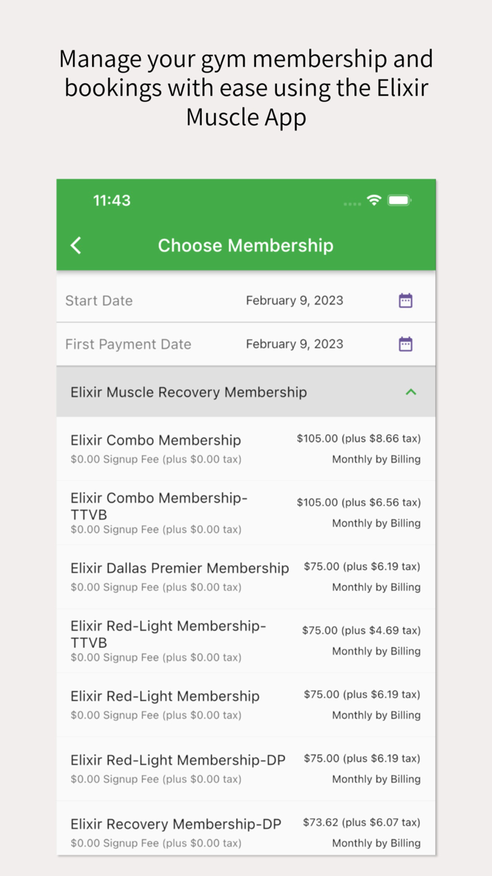 Elixir Muscle Recovery Member
