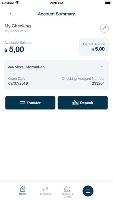 ProFinance FCU Mobile Banking Screenshot