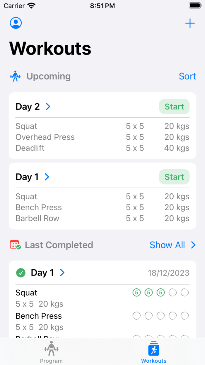 Lifts Weight-training tracker