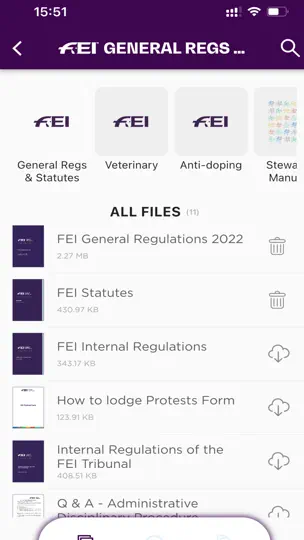 Скриншот FEI RuleApp на iPhone 4