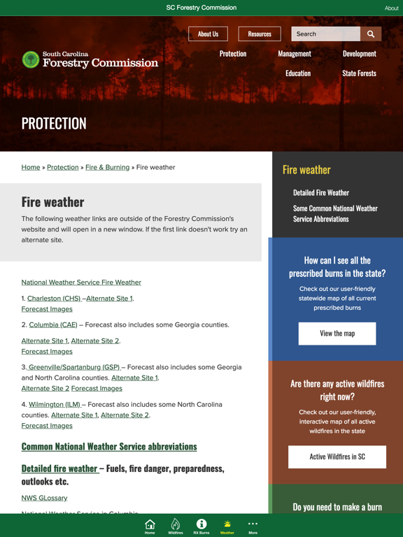 S.C. Forestry Commission iPad screenshot 3 - Business app