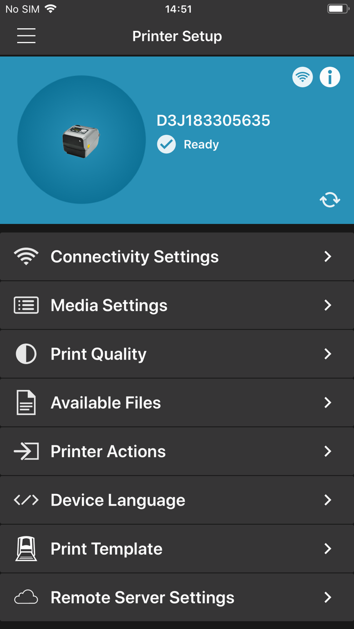 Zebra Printer Setup Utility