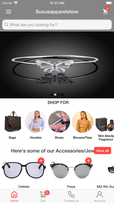 Susu's apparel store Screenshot