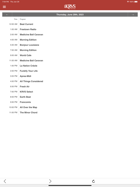 KRVS 88.7 FM iPad screenshot 7 - Entertainment app