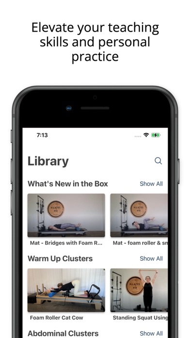 The Pilates HQ App Screenshot