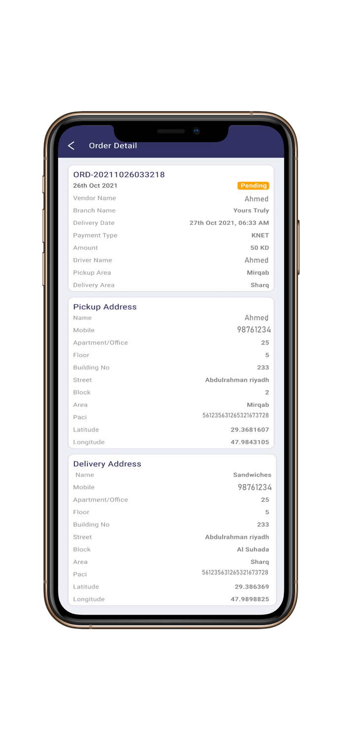 Tarish - Delivery Service