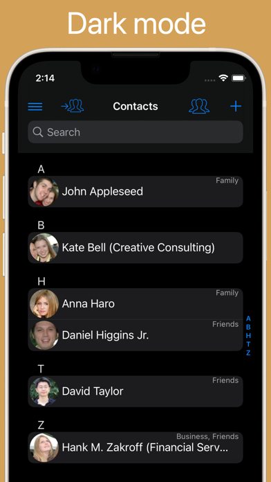 ContactsPro HX Screenshot