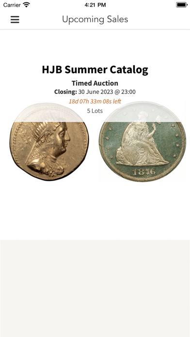 HJB Auctions Screenshot