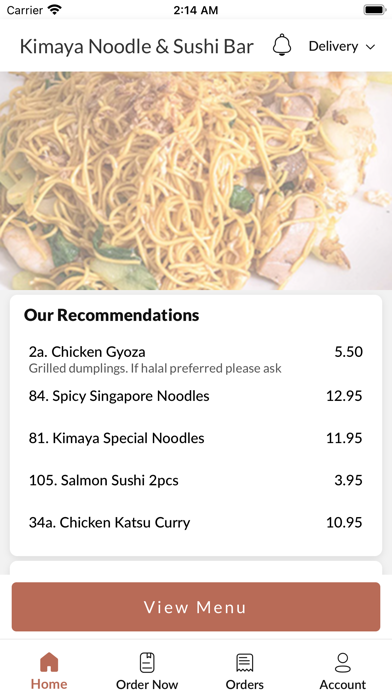 Kimaya Noodle & Sushi Bar Screenshot