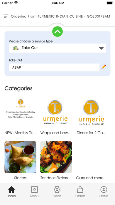 Turmeric Indian Cuisine Screenshot