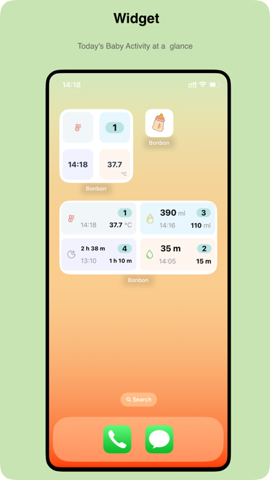Bonbon Baby Tracker, Baby Log Screenshot