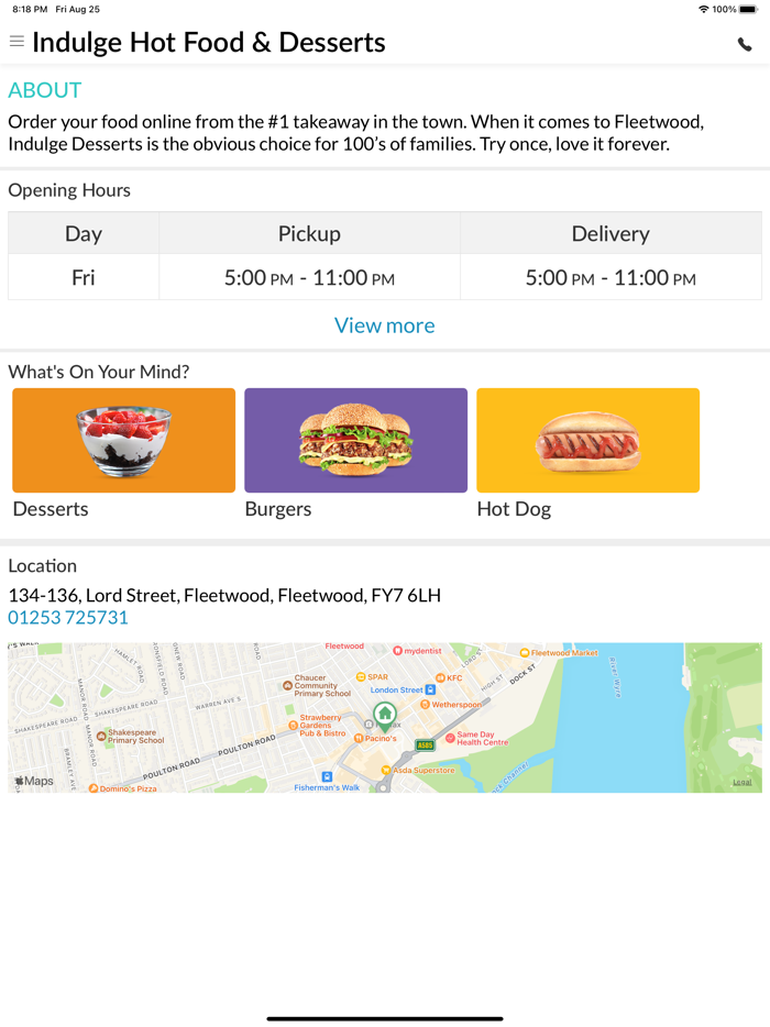 Indulge Hot Food and Desserts