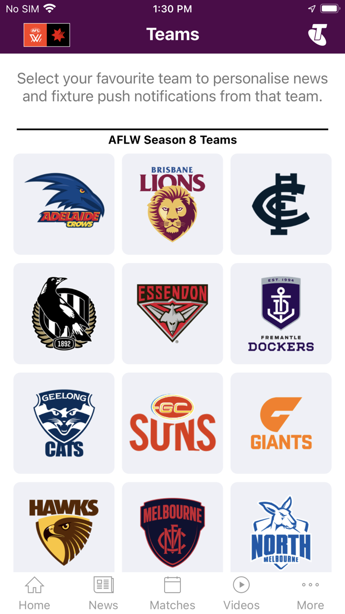 AFLW Official App