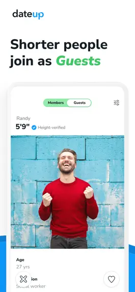 Game screenshot DateUp - Tall Dating Made Easy hack