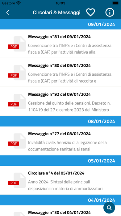 INPS Ufficio Stampa Screenshot