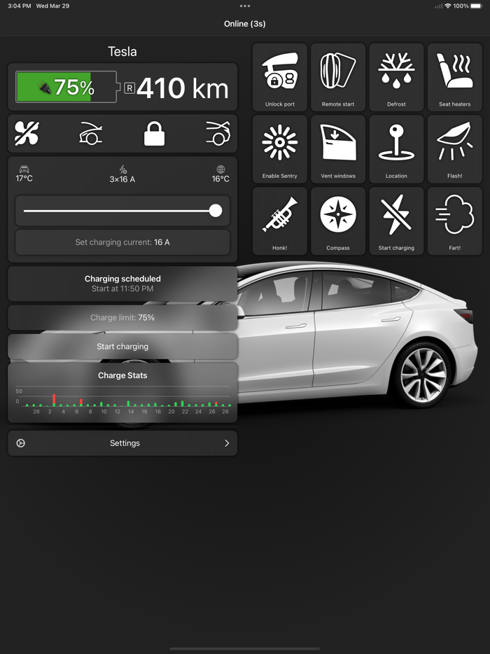 Watch app for Tesla
