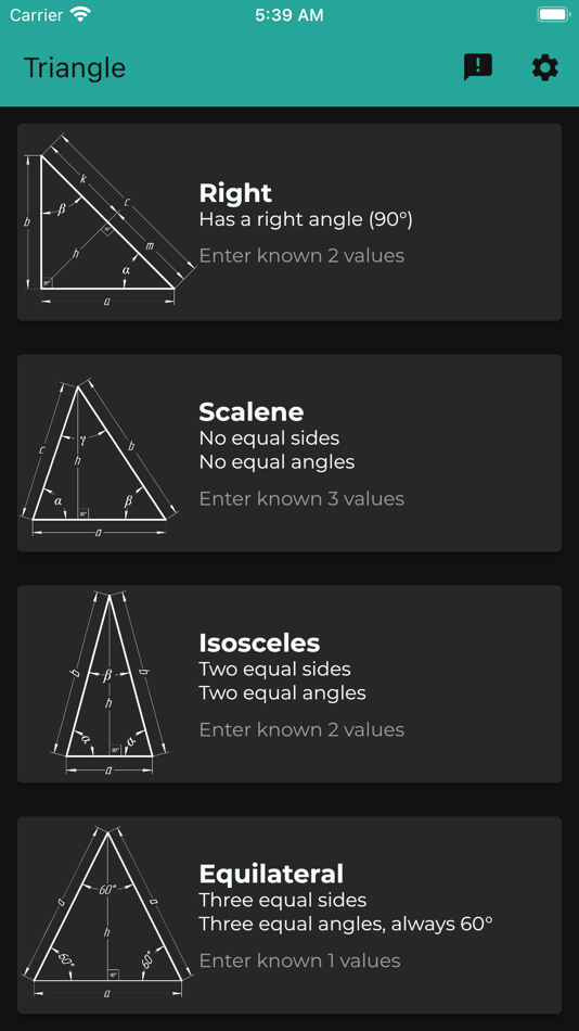 #3. Triangle Angles Calculator (iOS) Podle: Dmitriy Trofimov