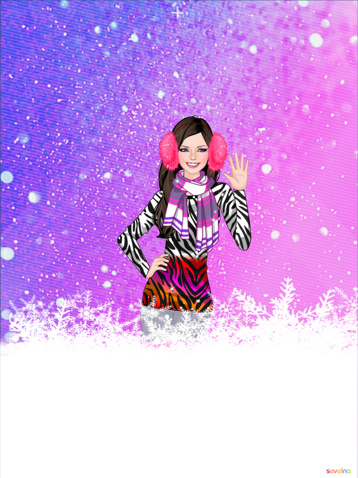 Winter time warm dress up game