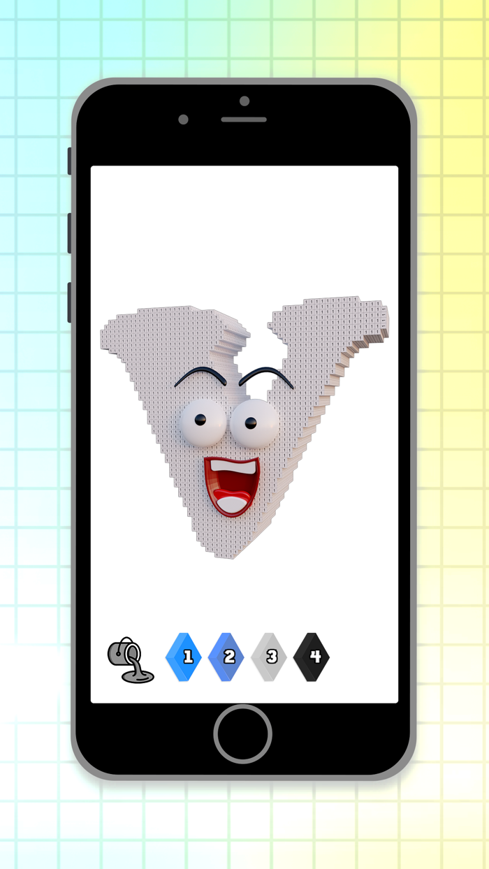 Alphabets 3D Number Color