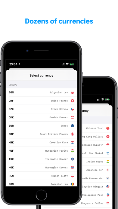 Currencies Exchange Rates Screenshot