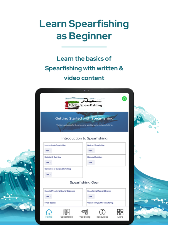 UAESpearfishing iPad screenshot 2 - Sports app