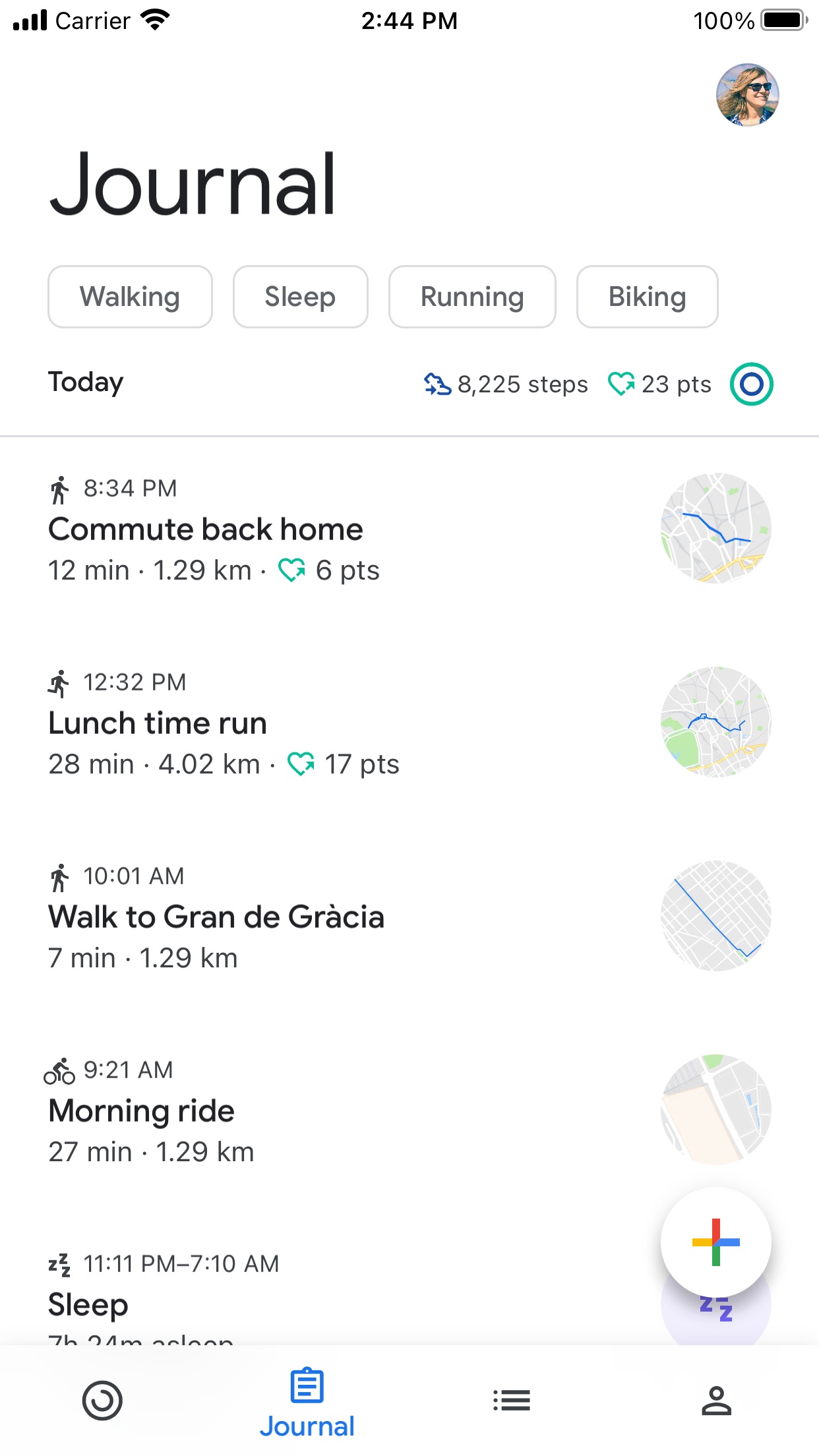 Screenshot do app Google Fit: Activity Tracker