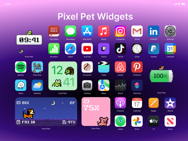 Pixel Pets - Cute, Widget, App Screenshot