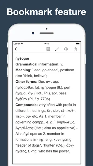 Screenshot von Greek Etymology Dictionary auf dem iPhone 3