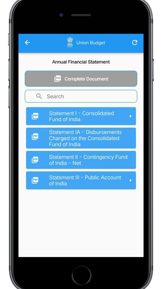 #5. Union Budget App (iOS) Podle: NIC