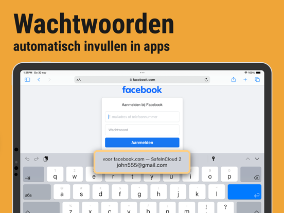 Password Keeper SafeInCloud 2 iPad app afbeelding 6